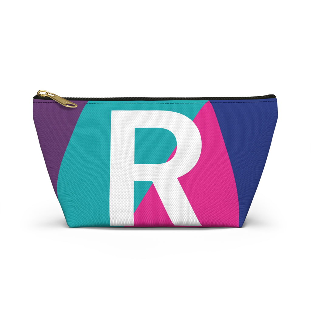 Colorblock Accessory Pouch — Monogram R T-Bottom Cosmetic Bag
