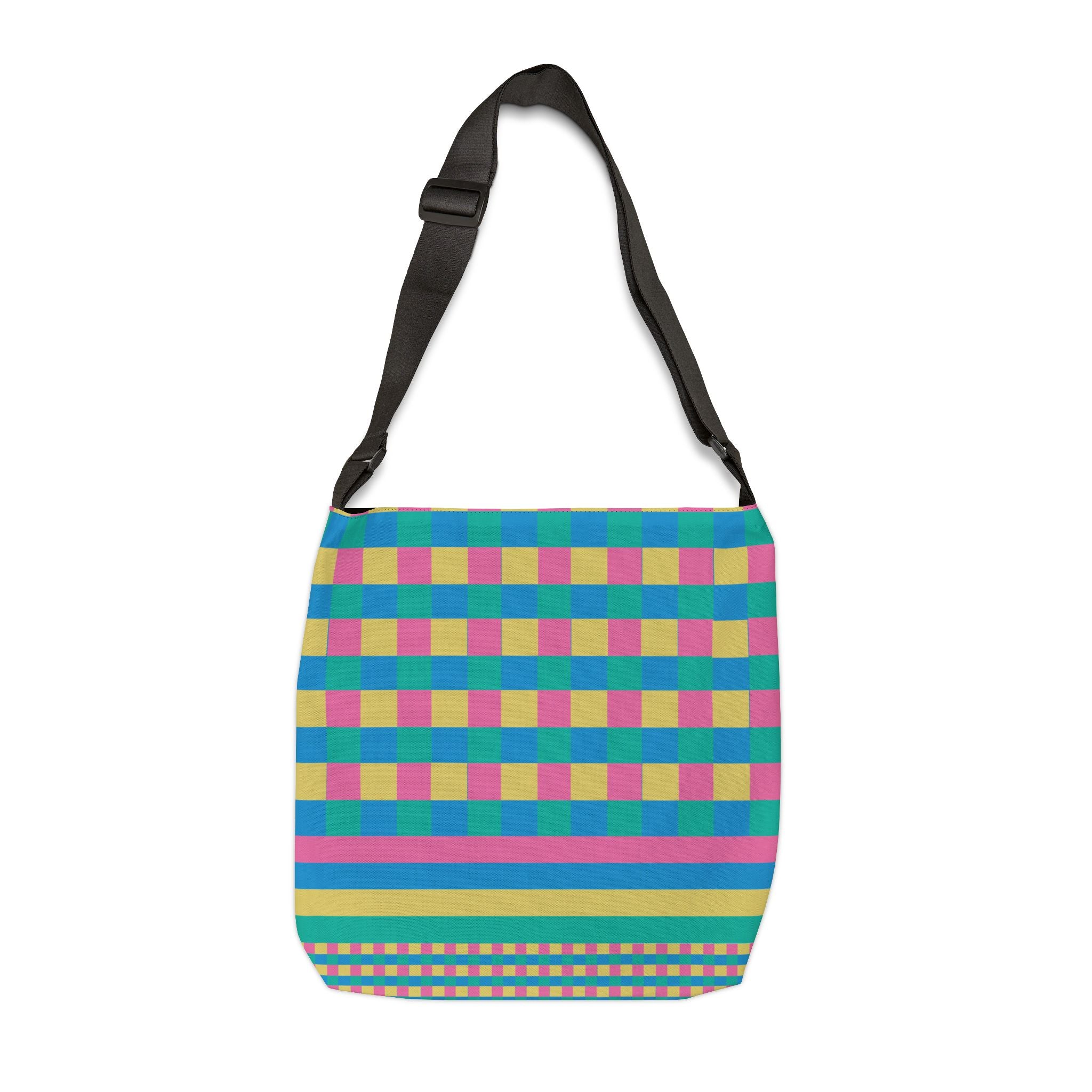 Colorblock Geometric Tote Bag