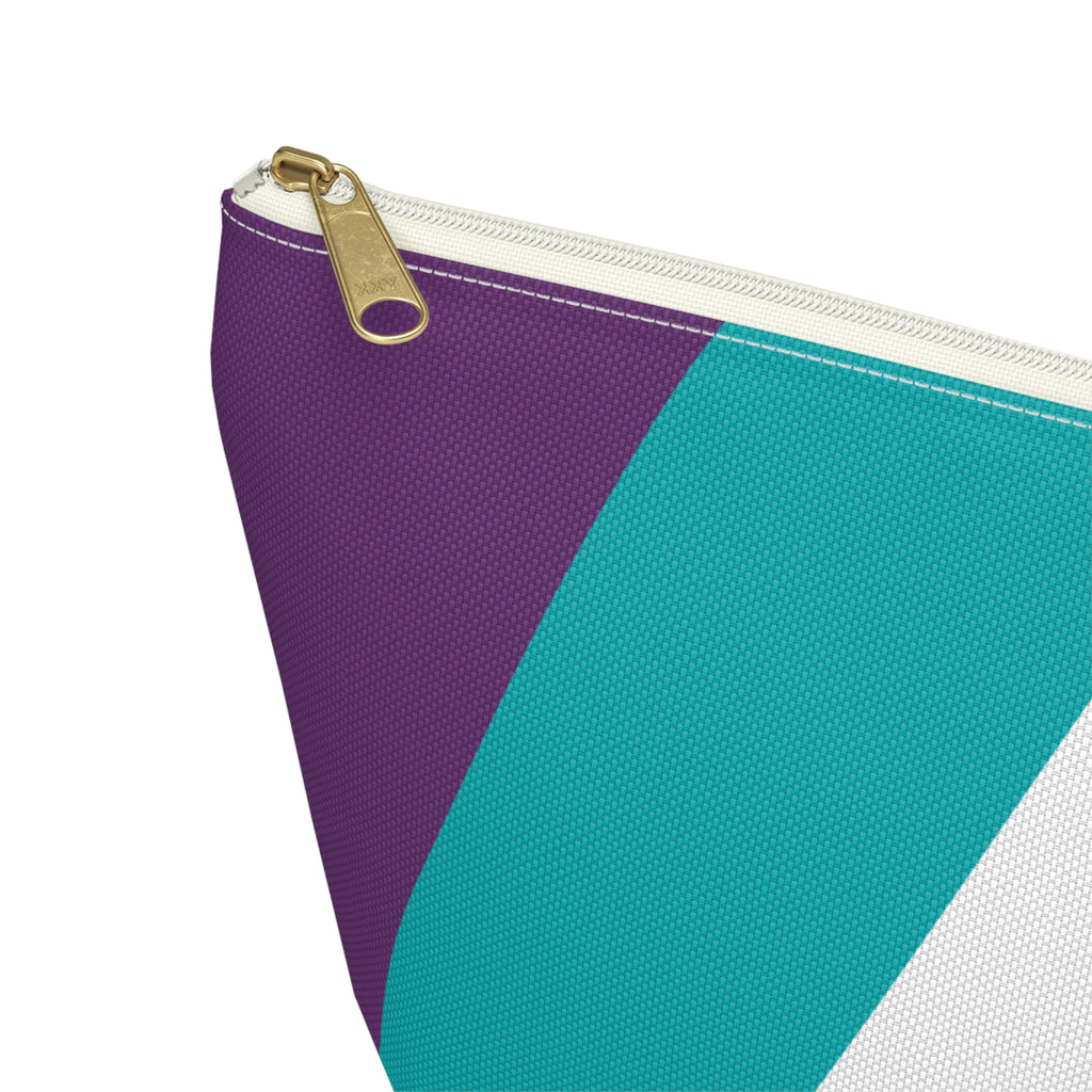 Initials Colorblock Accessory Pouch — Monogram A T-Bottom Cosmetic Bag