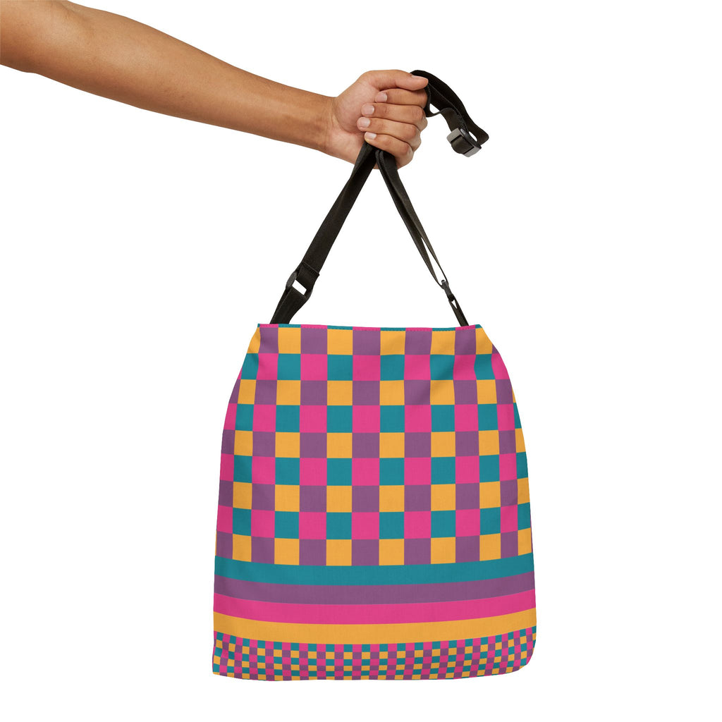 Colorblock Geometric Tote Bag