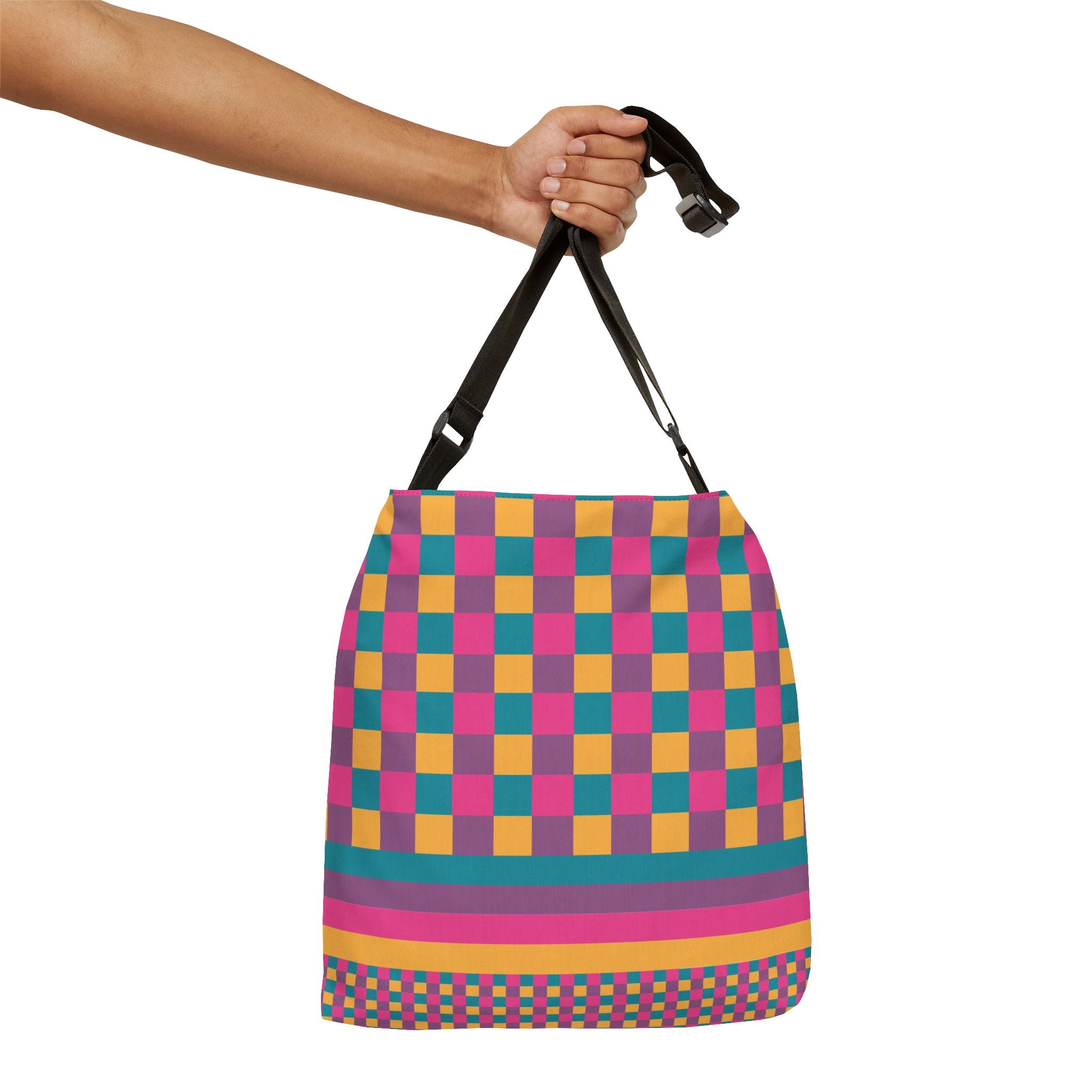 Colorblock Geometric Tote Bag