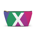 Initials Colorblock Accessory Pouch — Monogram X T-Bottom Cosmetic Bag