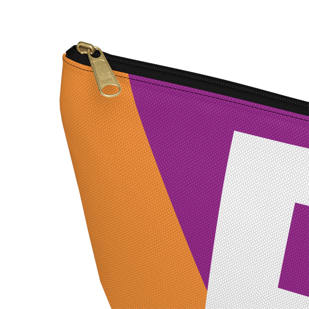 Initials Colorblock Accessory Pouch — Monogram B T-Bottom Cosmetic Bag