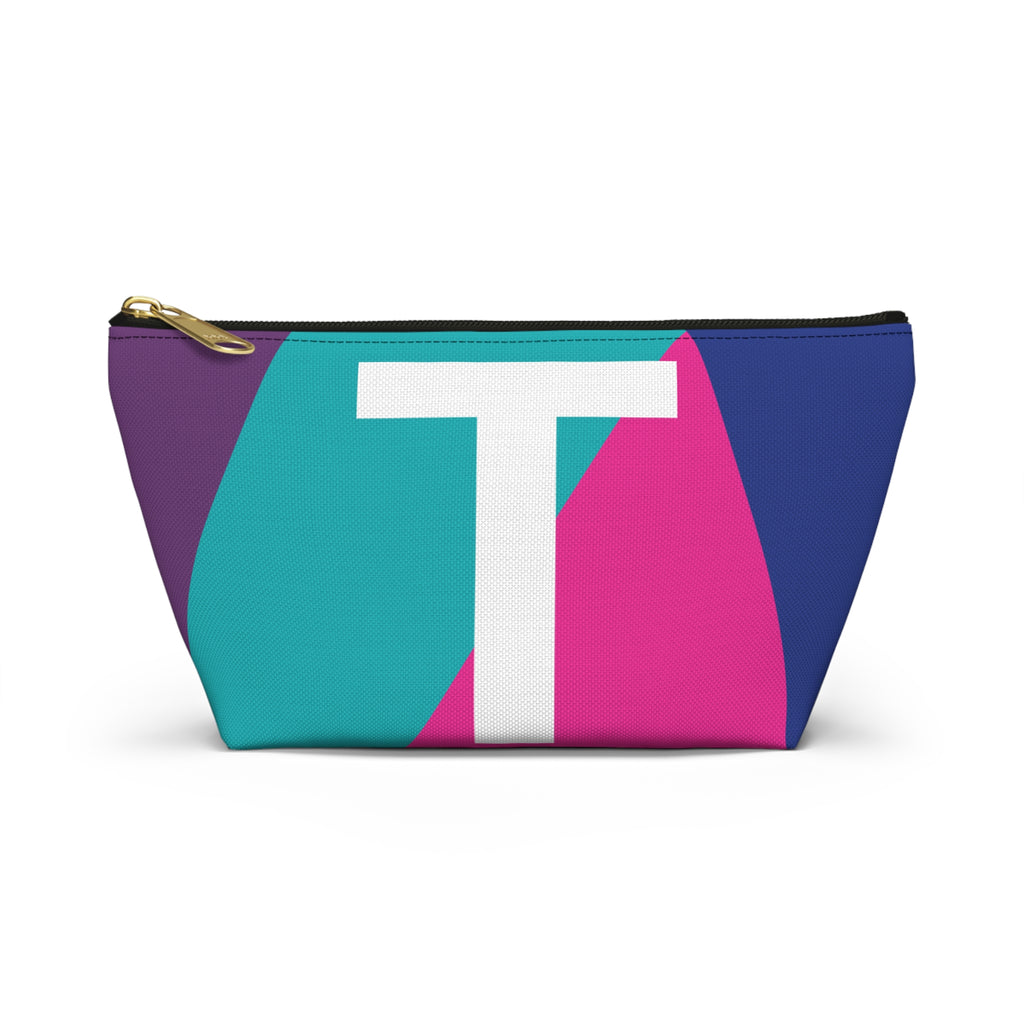 Colorblock Accessory Pouch — Monogram T T-Bottom Cosmetic Bag
