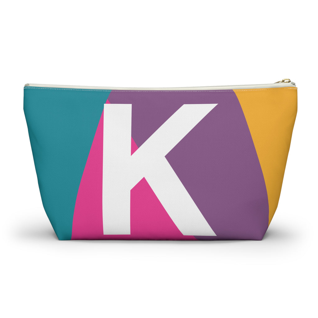 Colorblock Accessory Pouch — Monogram K T-Bottom Cosmetic Bag
