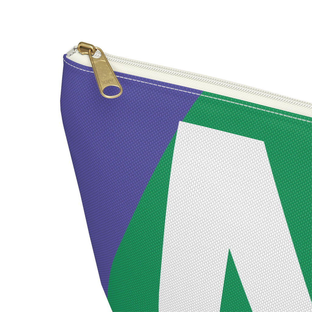 Initials Colorblock Accessory Pouch — Monogram M T-Bottom Cosmetic Bag