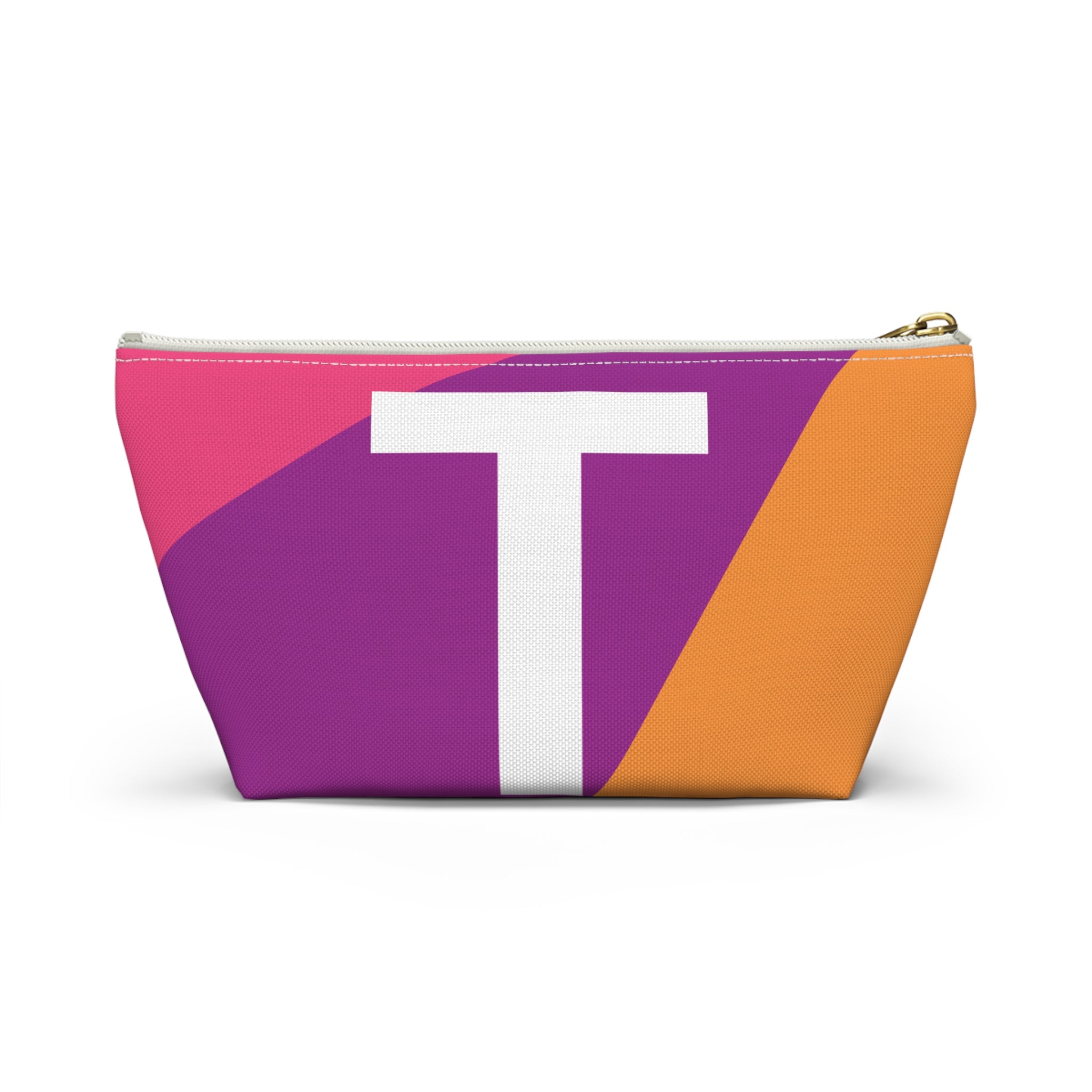 Colorblock Accessory Pouch — Monogram T T-Bottom Cosmetic Bag