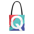 Monogram 'Q' Colorblock Tote Bag — Personalized Initial Q Shoulder Tote