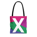Monogram 'X' Colorblock Tote Bag — Personalized Initial X Shoulder Tote