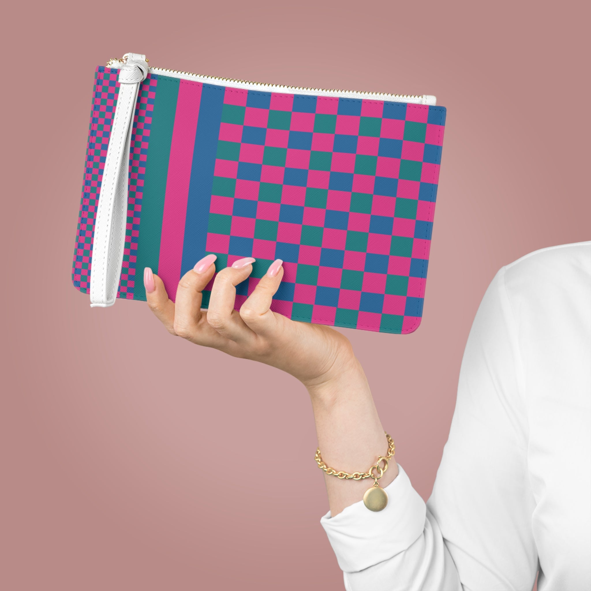 Colorblock Clutch Bag