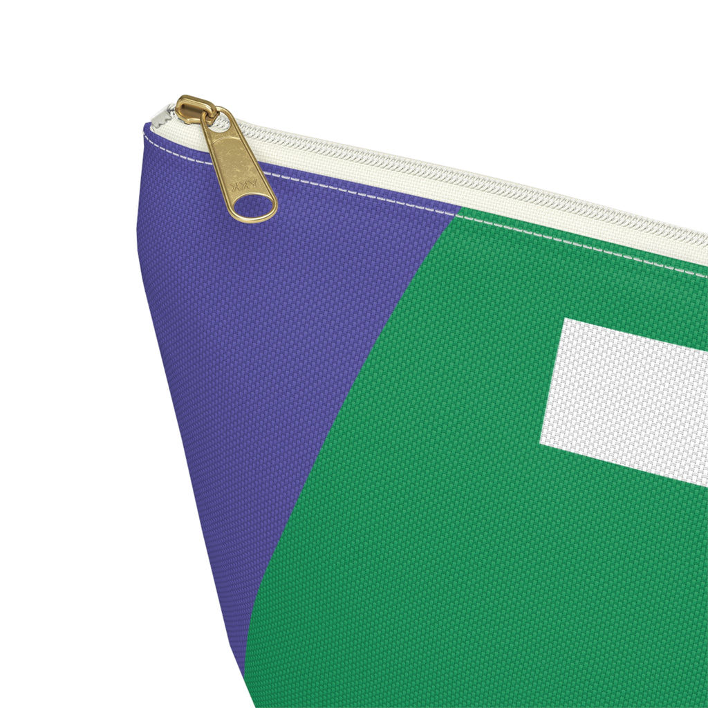 Initials Colorblock Accessory Pouch — Monogram Z T-Bottom Cosmetic Bag
