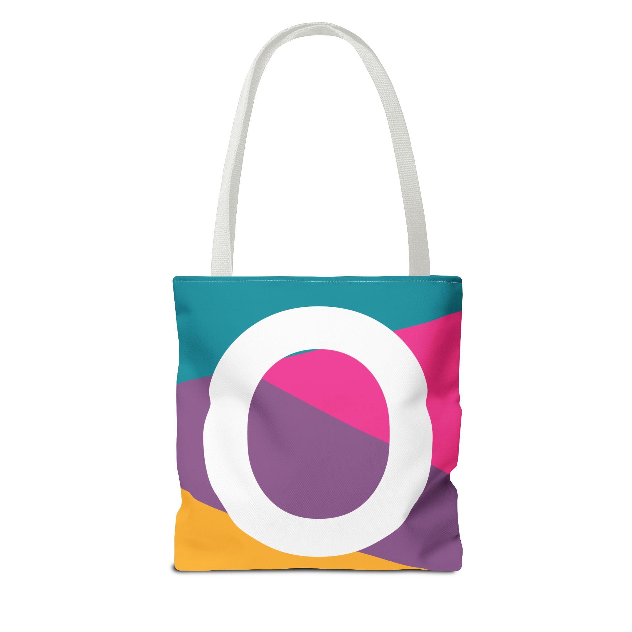 Monogram 'O' Colorblock Tote Bag — Personalized Initial O Shoulder Tote