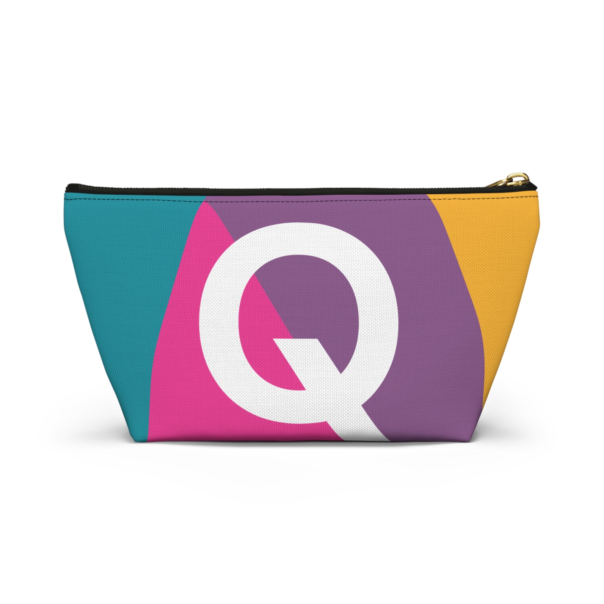 Colorblock Accessory Pouch — Monogram Q T-Bottom Cosmetic Bag