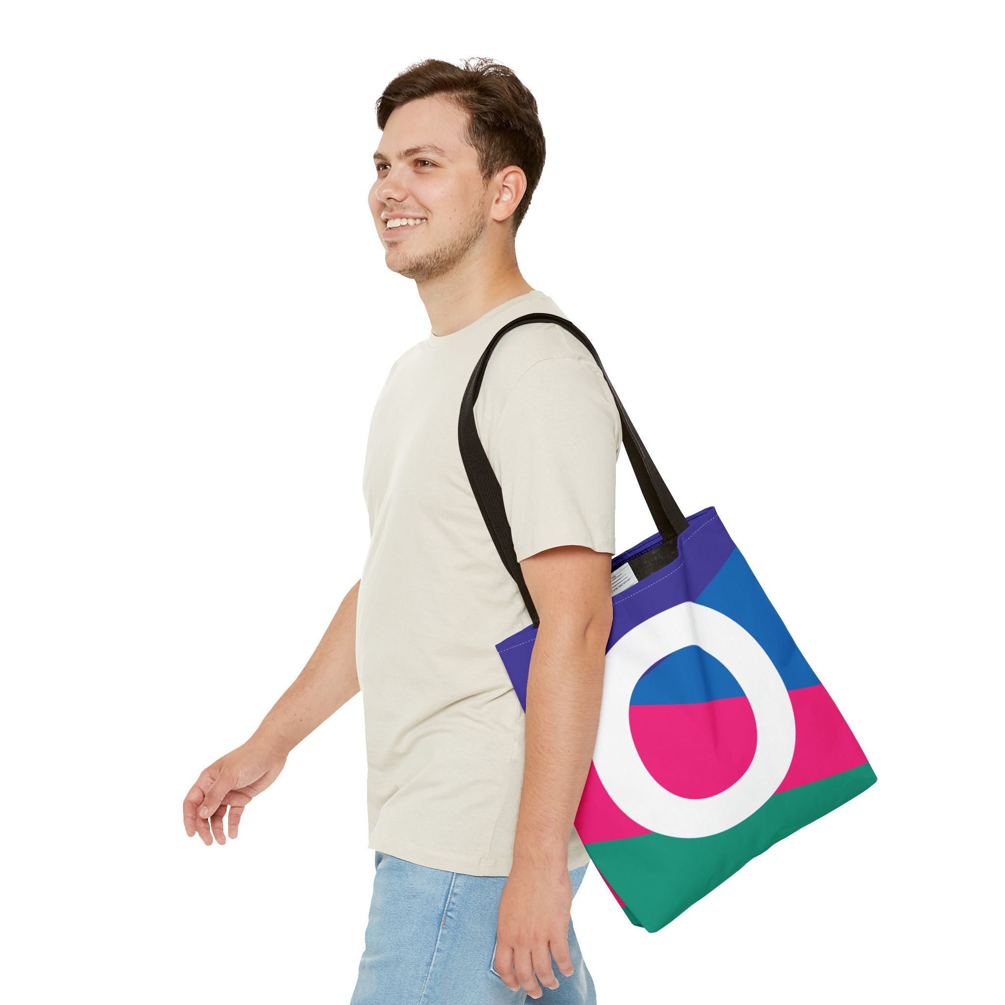 Monogram 'O' Colorblock Tote Bag — Personalized Initial O Shoulder Tote