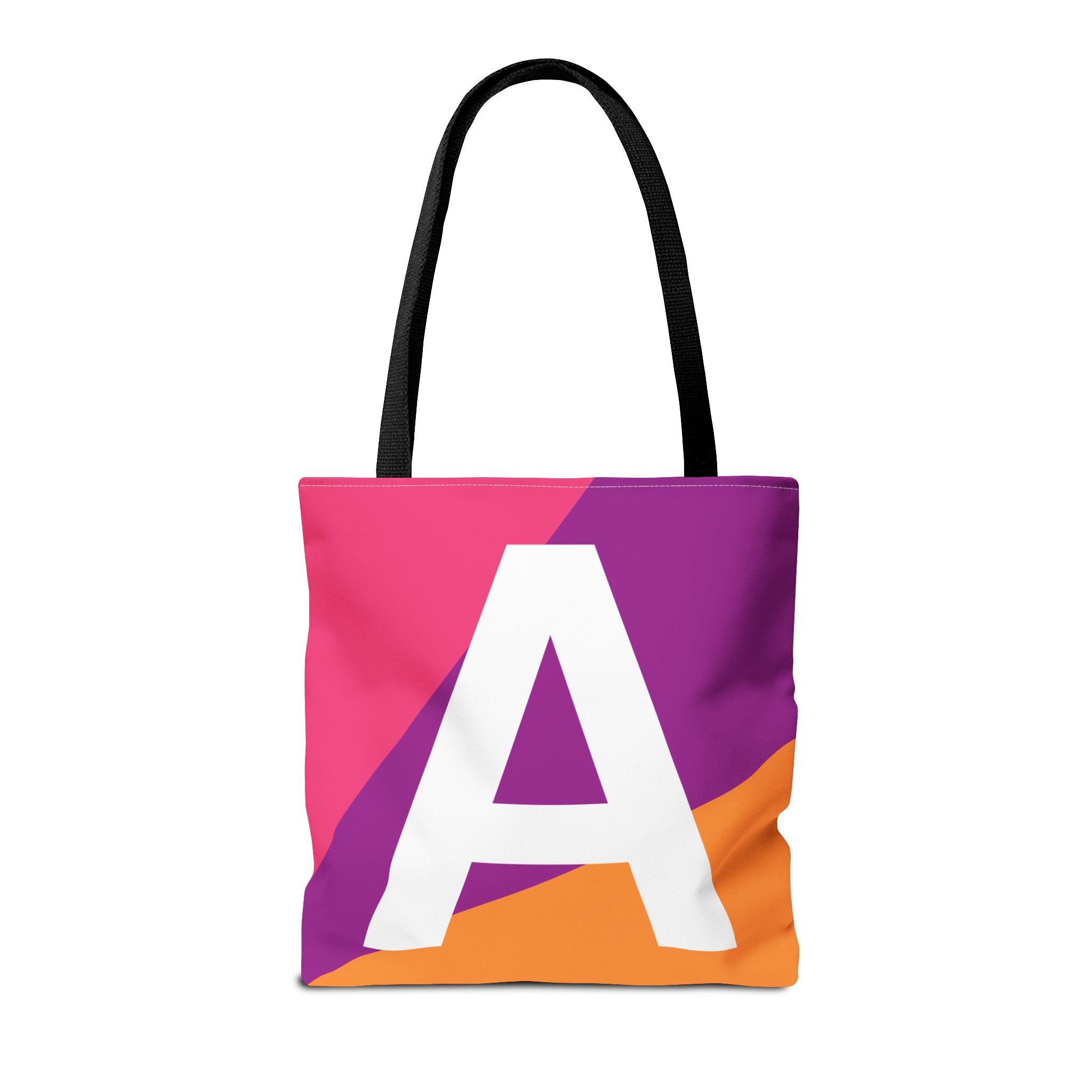 Monogram 'A' Colorblock Tote Bag — Personalized Initial A Shoulder Tote