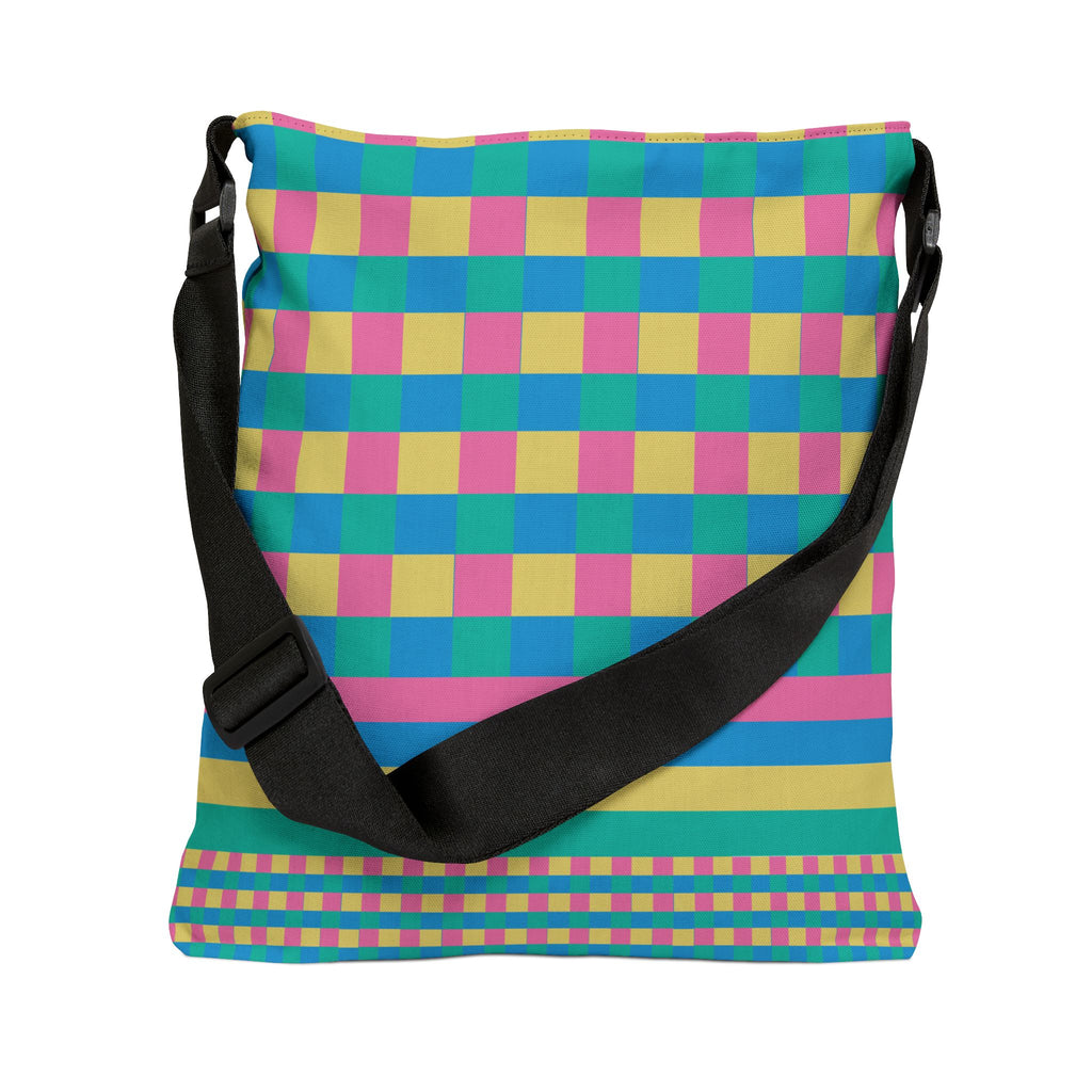 Colorblock Geometric Tote Bag