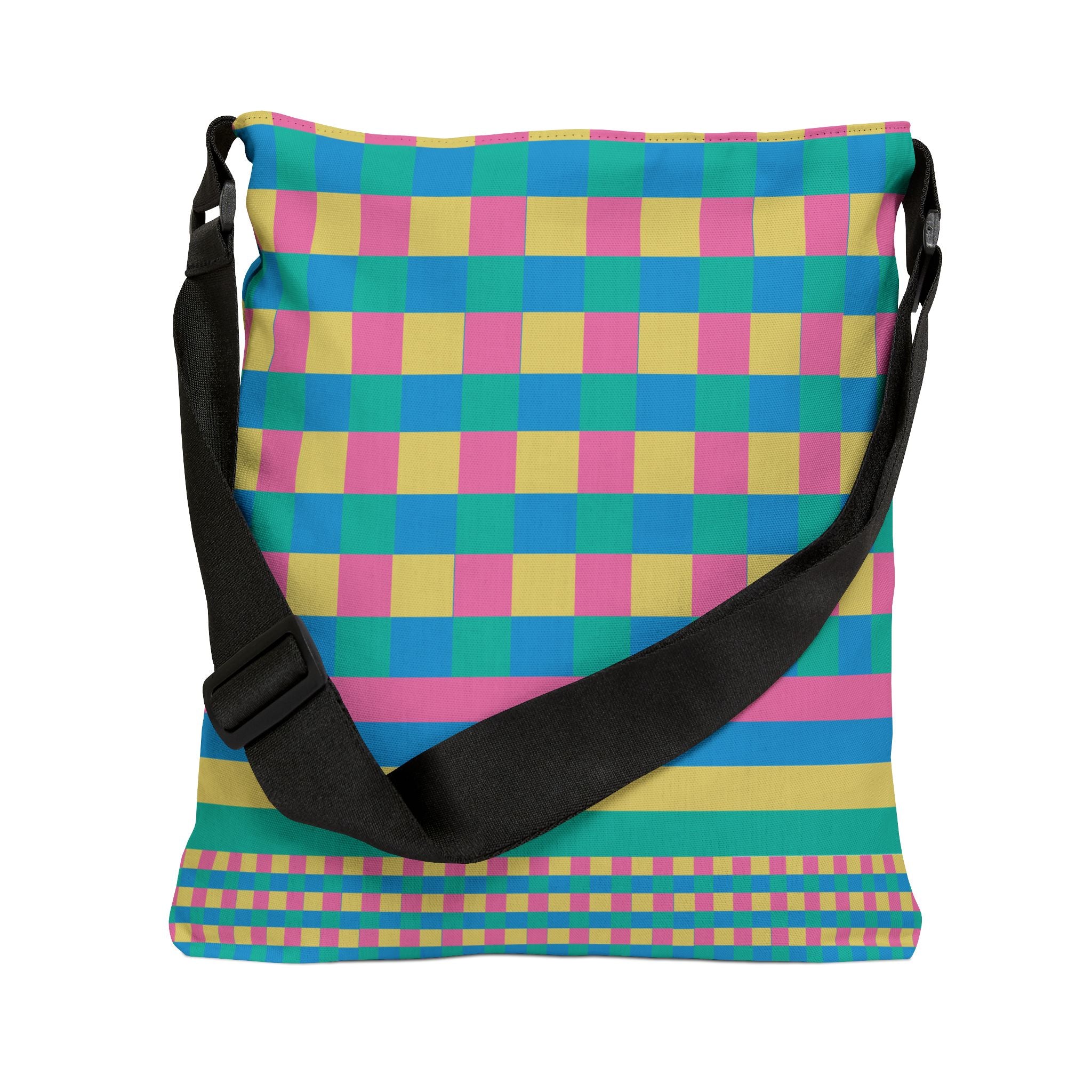 Colorblock Geometric Tote Bag