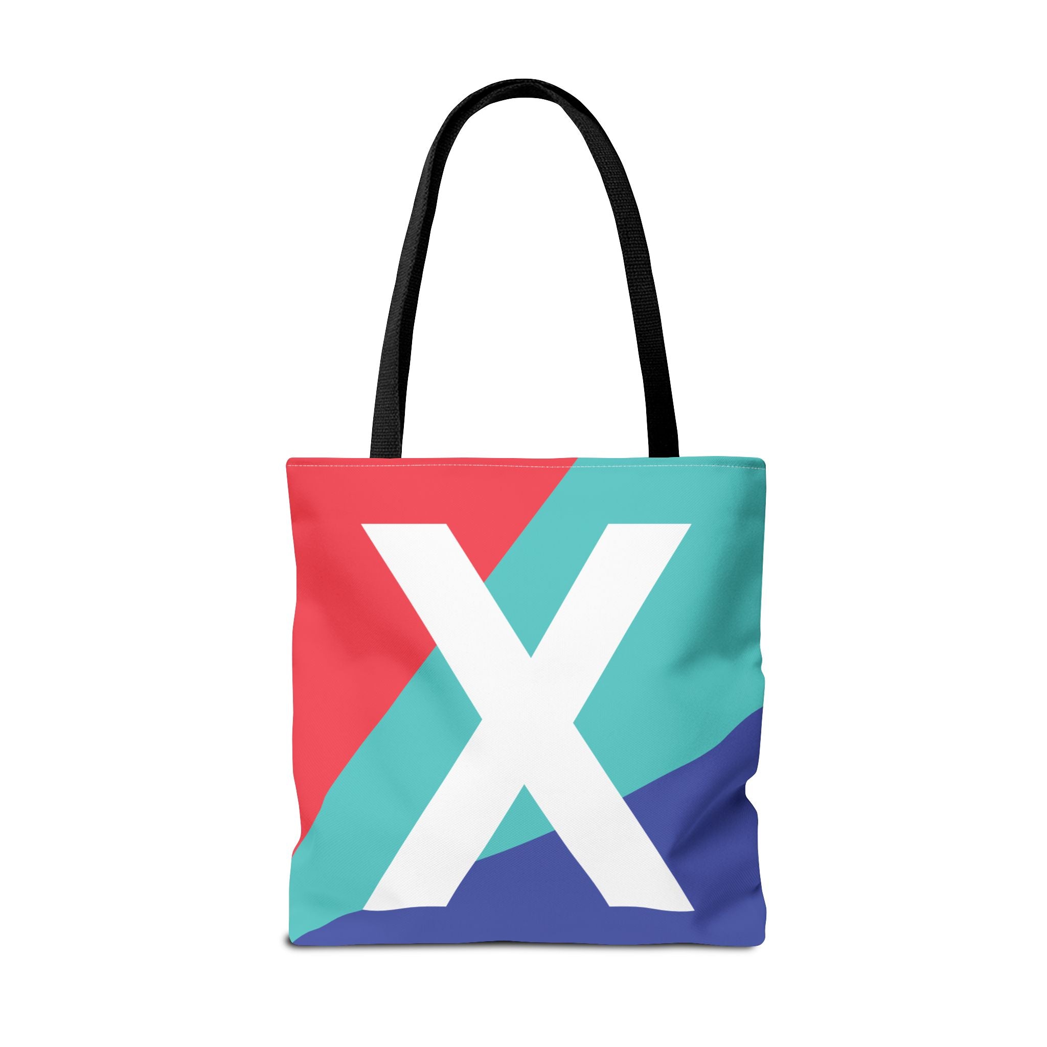 Monogram 'X' Colorblock Tote Bag — Personalized Initial X Shoulder Tote