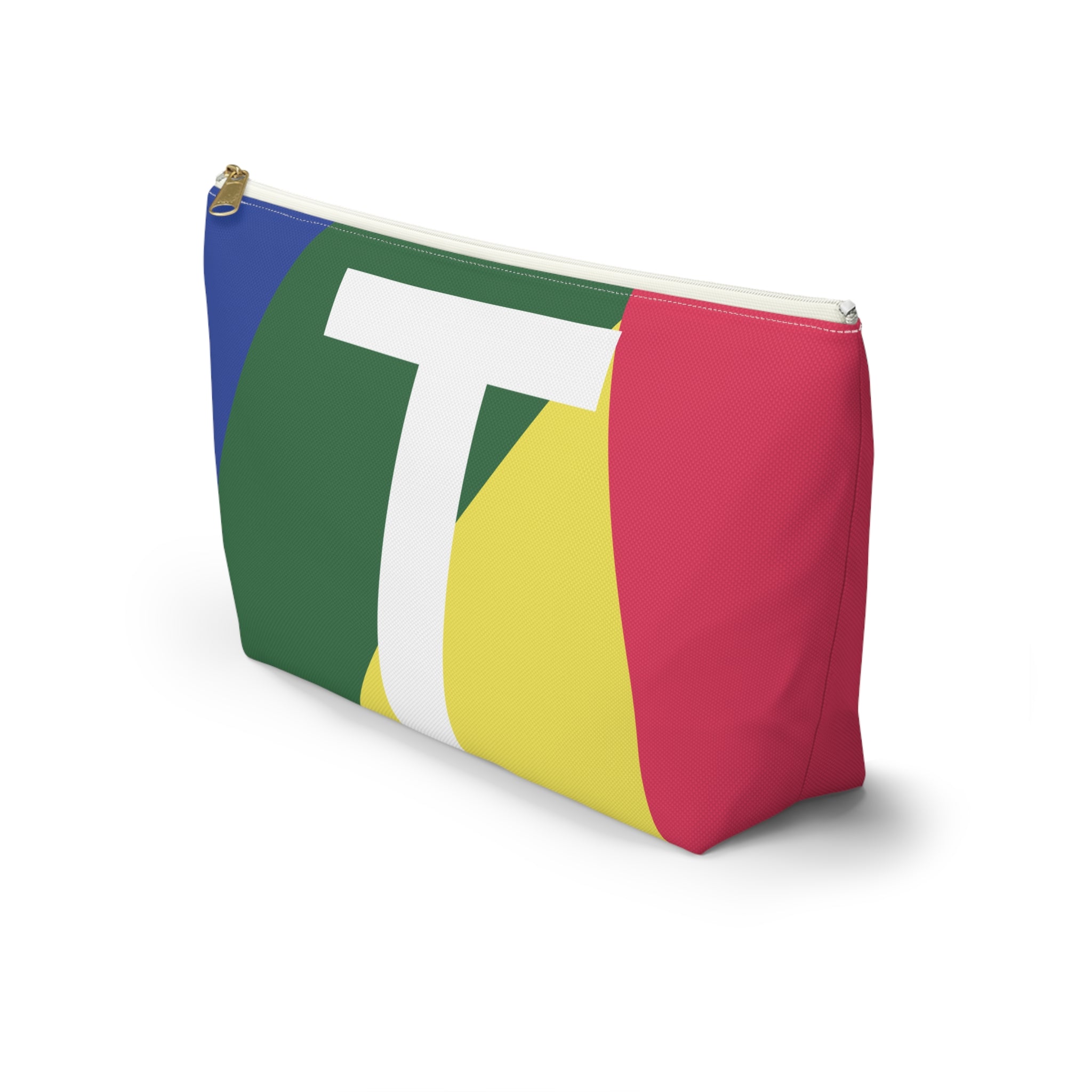 Colorblock Accessory Pouch — Monogram T T-Bottom Cosmetic Bag