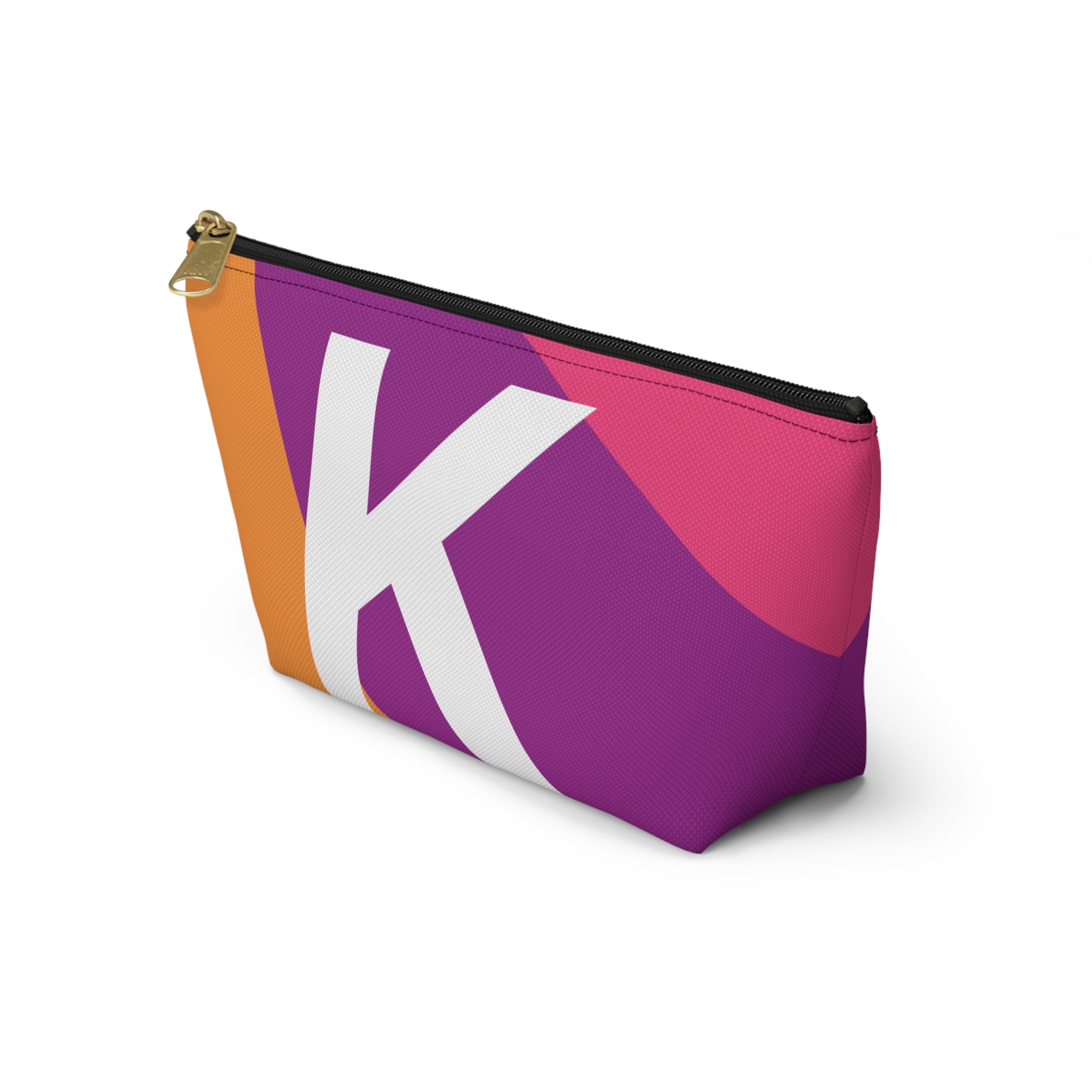 Colorblock Accessory Pouch — Monogram K T-Bottom Cosmetic Bag
