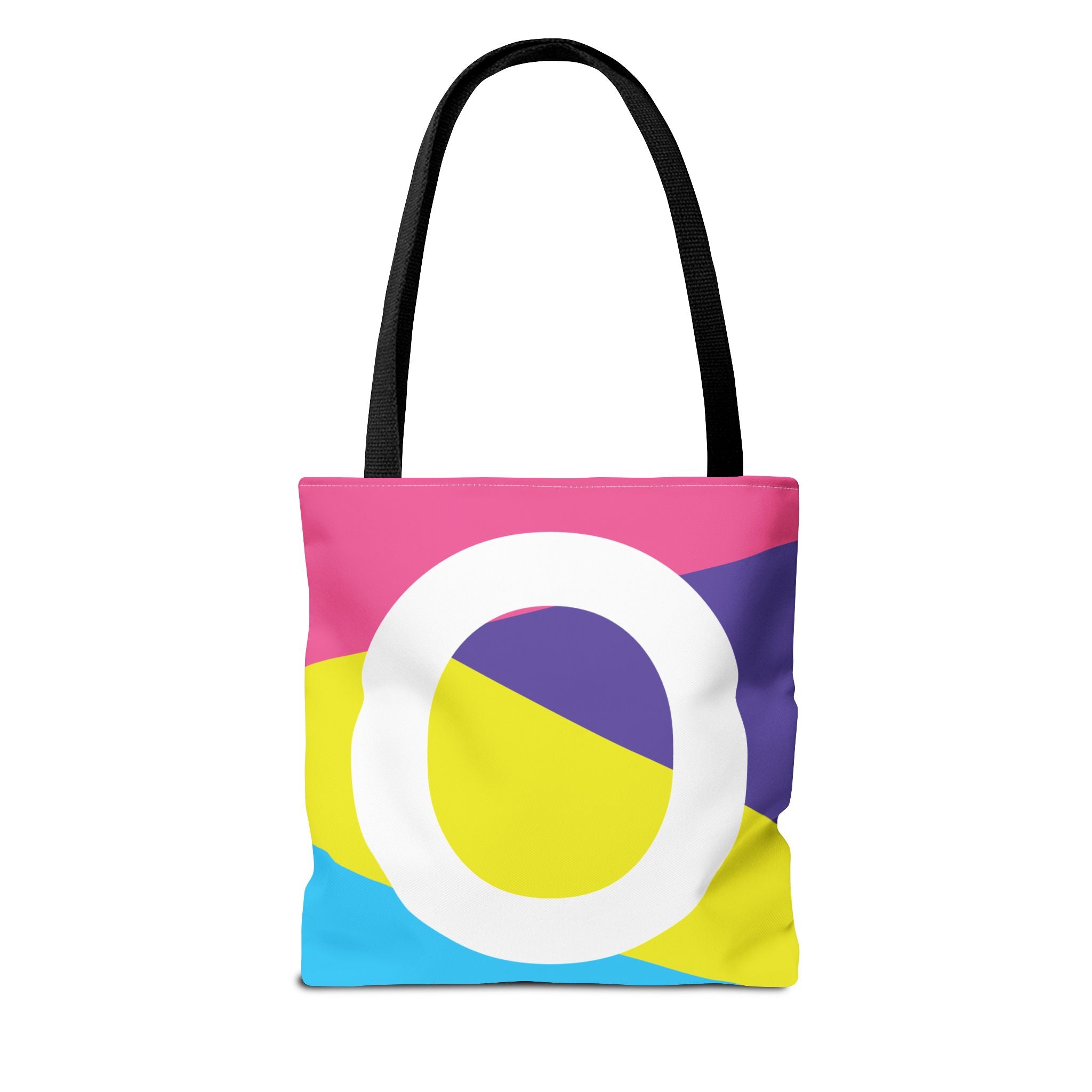 Monogram 'O' Colorblock Tote Bag — Personalized Initial O Shoulder Tote