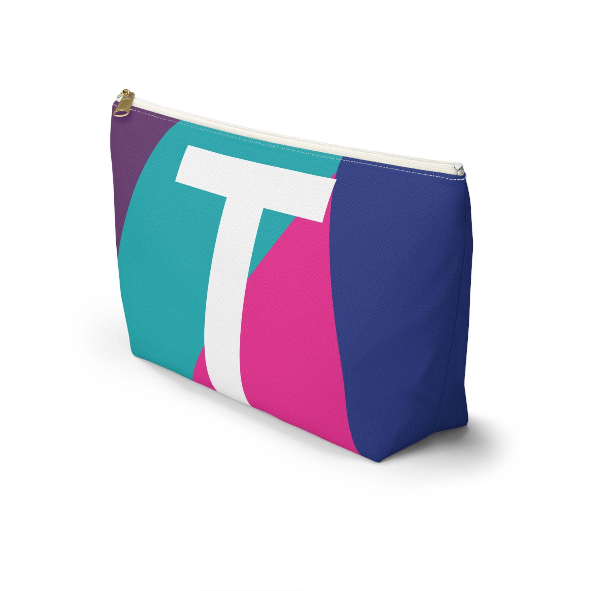 Colorblock Accessory Pouch — Monogram T T-Bottom Cosmetic Bag