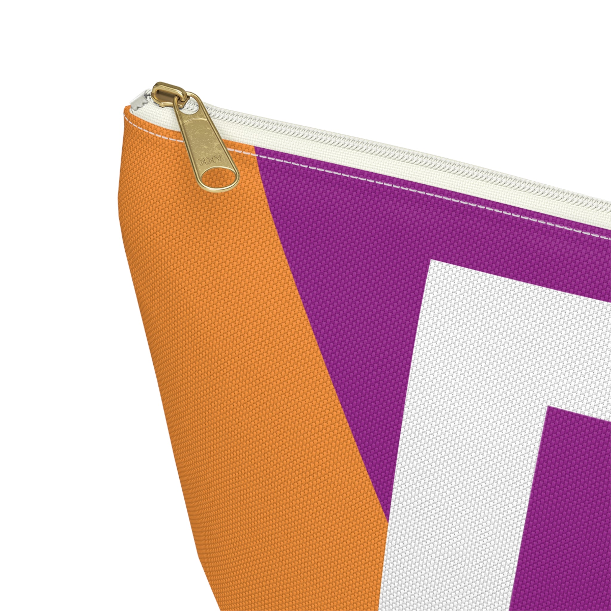 Initials Colorblock Accessory Pouch — Monogram D T-Bottom Cosmetic Bag