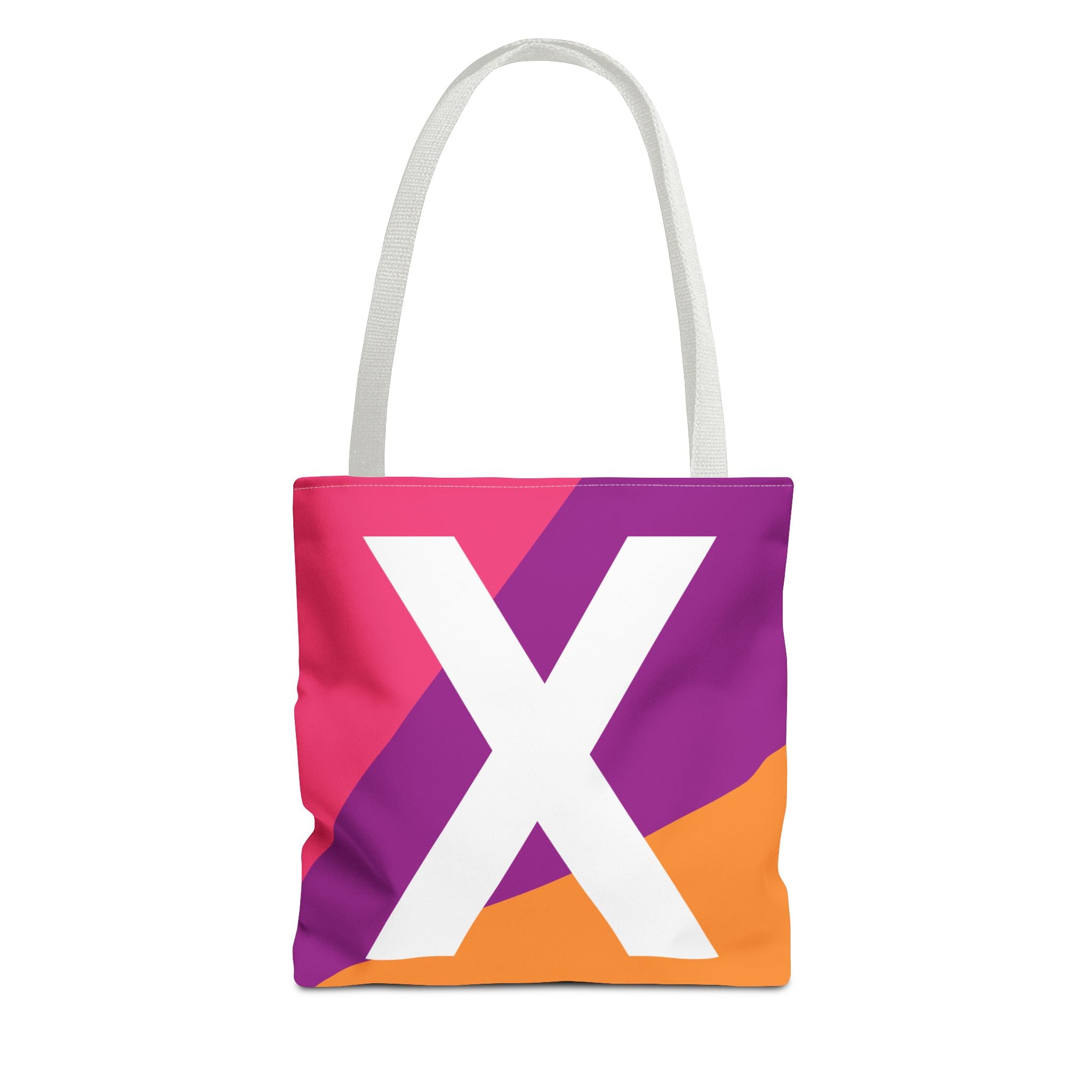 Monogram 'X' Colorblock Tote Bag — Personalized Initial X Shoulder Tote