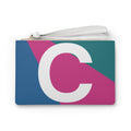 Monogram 'C' Colorblock Clutch Bag — Bold Geometric Wristlet for Everyday & Gifts