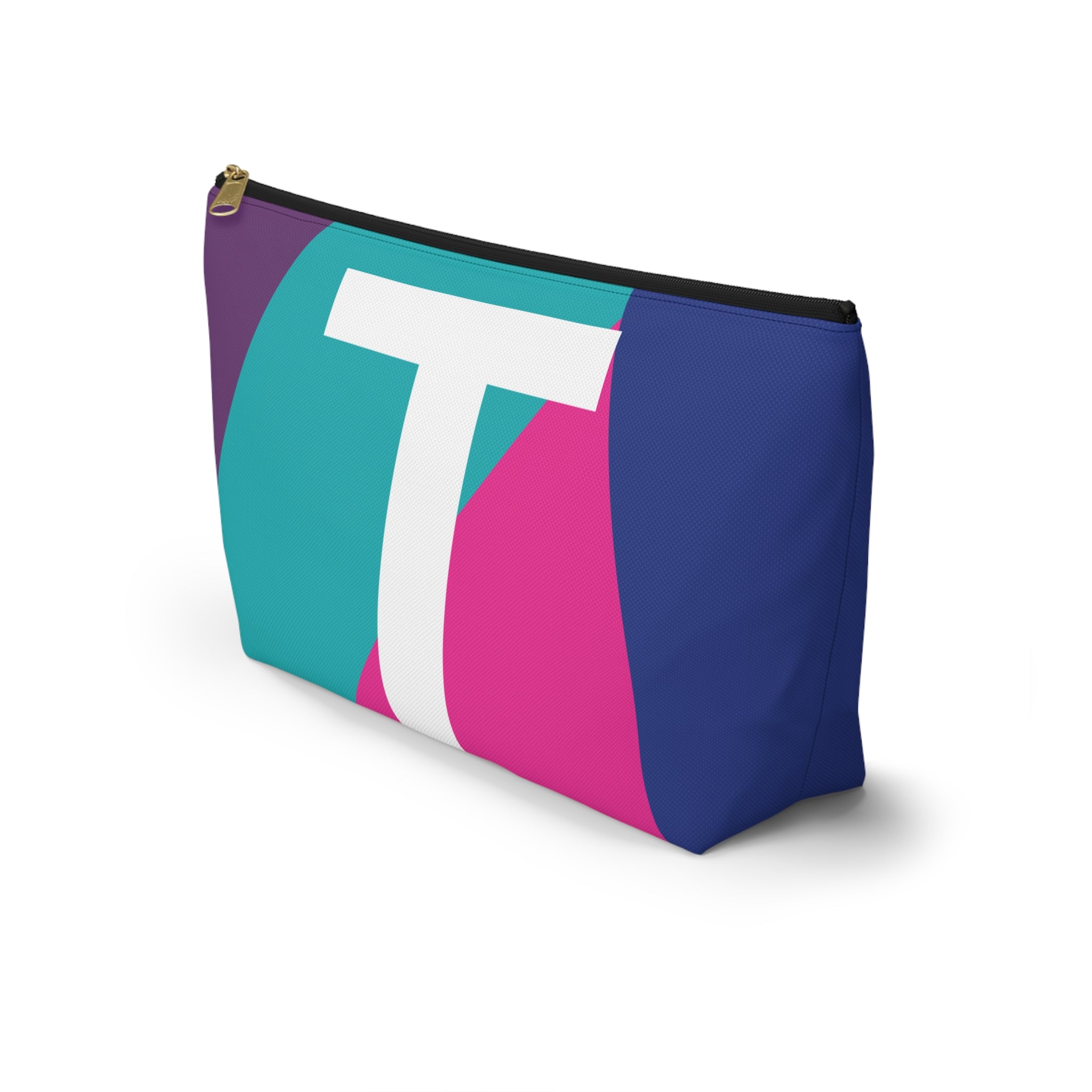 Colorblock Accessory Pouch — Monogram T T-Bottom Cosmetic Bag