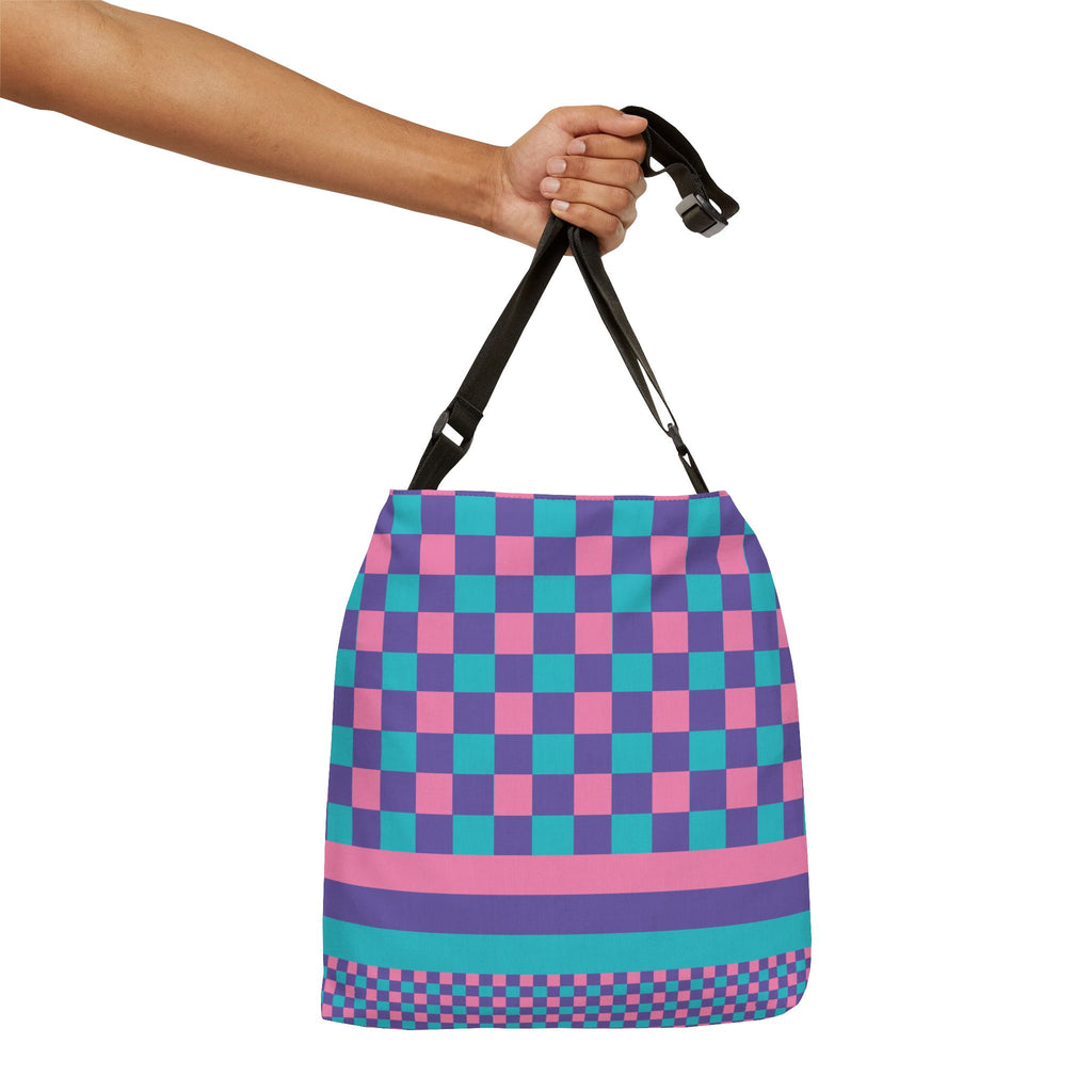 Colorblock Geometric Tote Bag