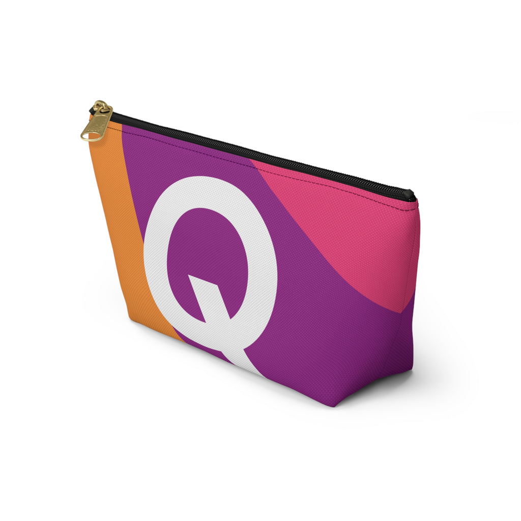 Colorblock Accessory Pouch — Monogram Q T-Bottom Cosmetic Bag