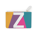Initial Z Mini Clutch — Colorblock Monogram Wristlet Wallet