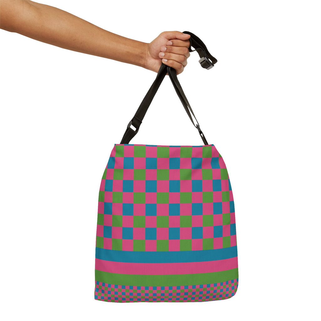 Colorblock Geometric Tote Bag