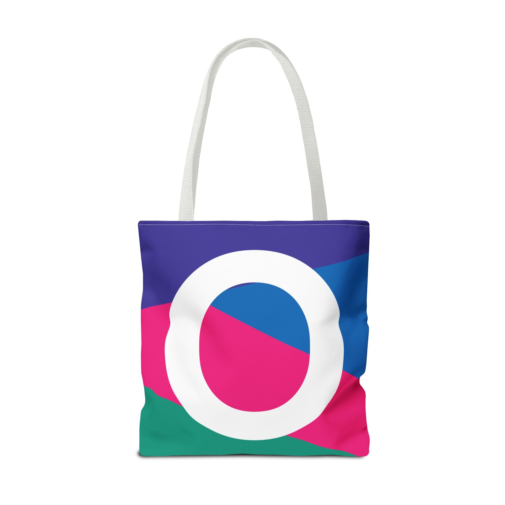 Monogram 'O' Colorblock Tote Bag — Personalized Initial O Shoulder Tote
