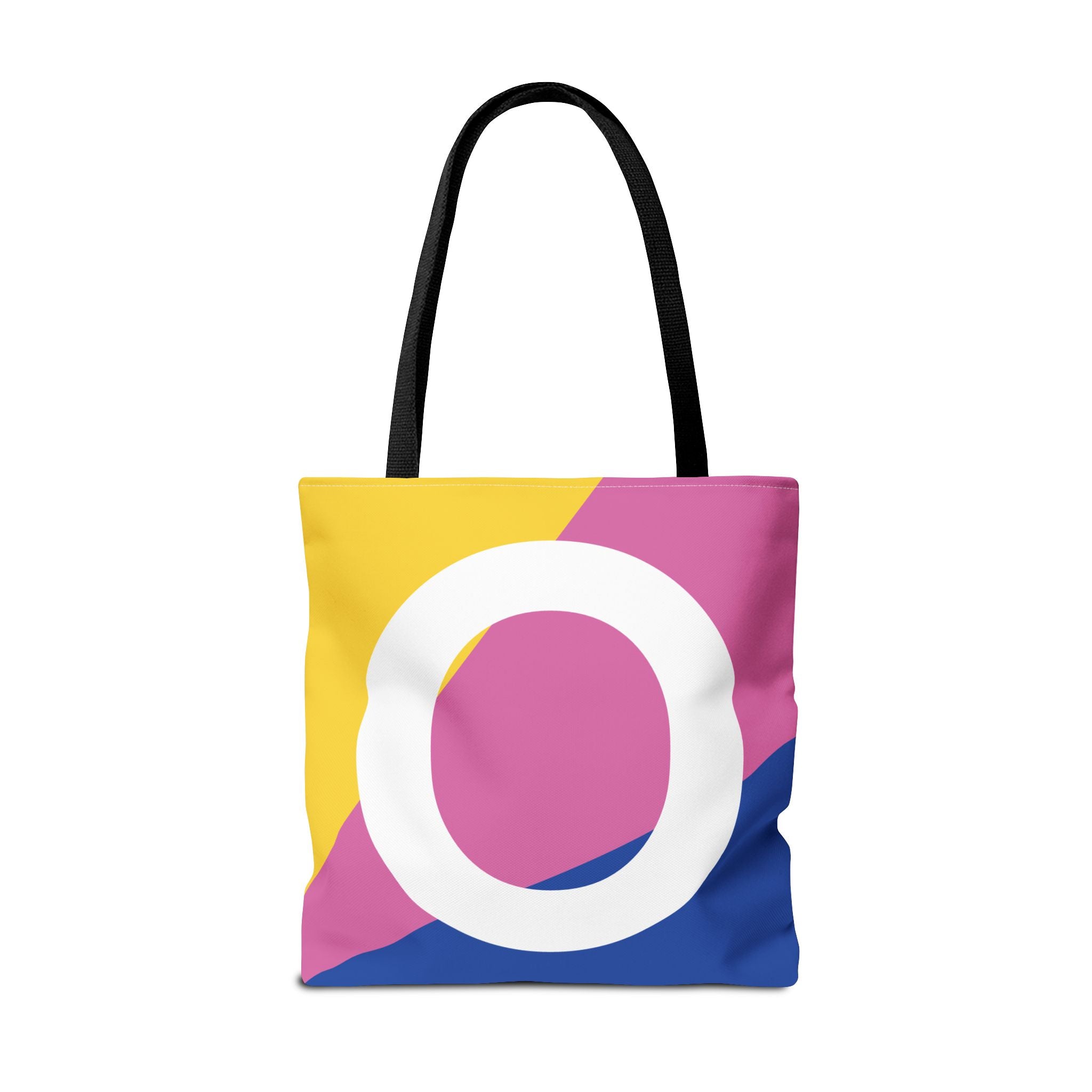Monogram 'O' Colorblock Tote Bag — Personalized Initial O Shoulder Tote