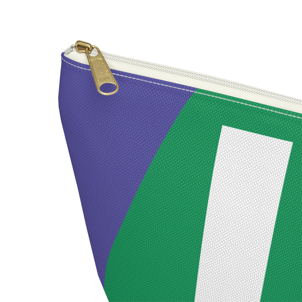 Initials Colorblock Accessory Pouch — Monogram U T-Bottom Cosmetic Bag