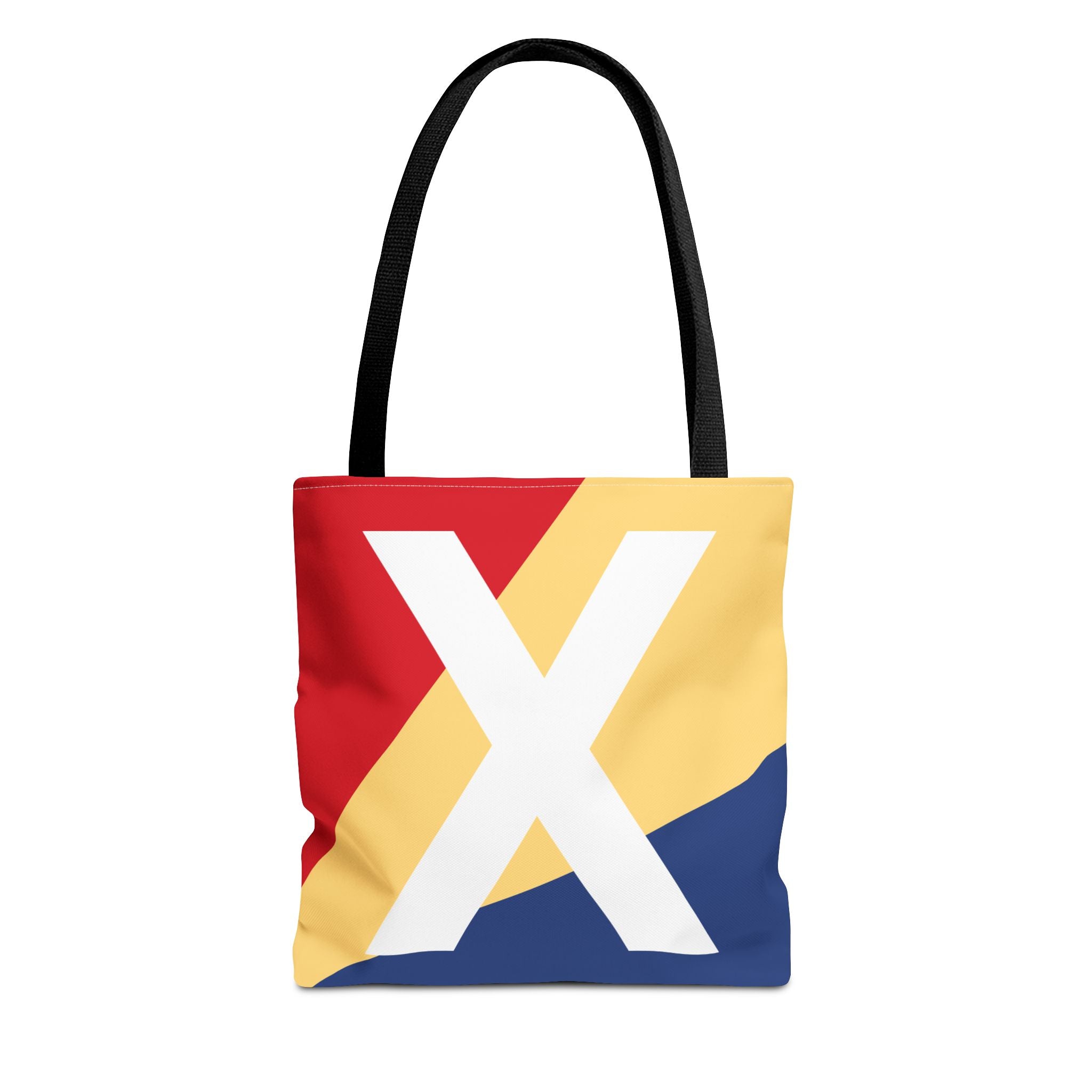 Monogram 'X' Colorblock Tote Bag — Personalized Initial X Shoulder Tote