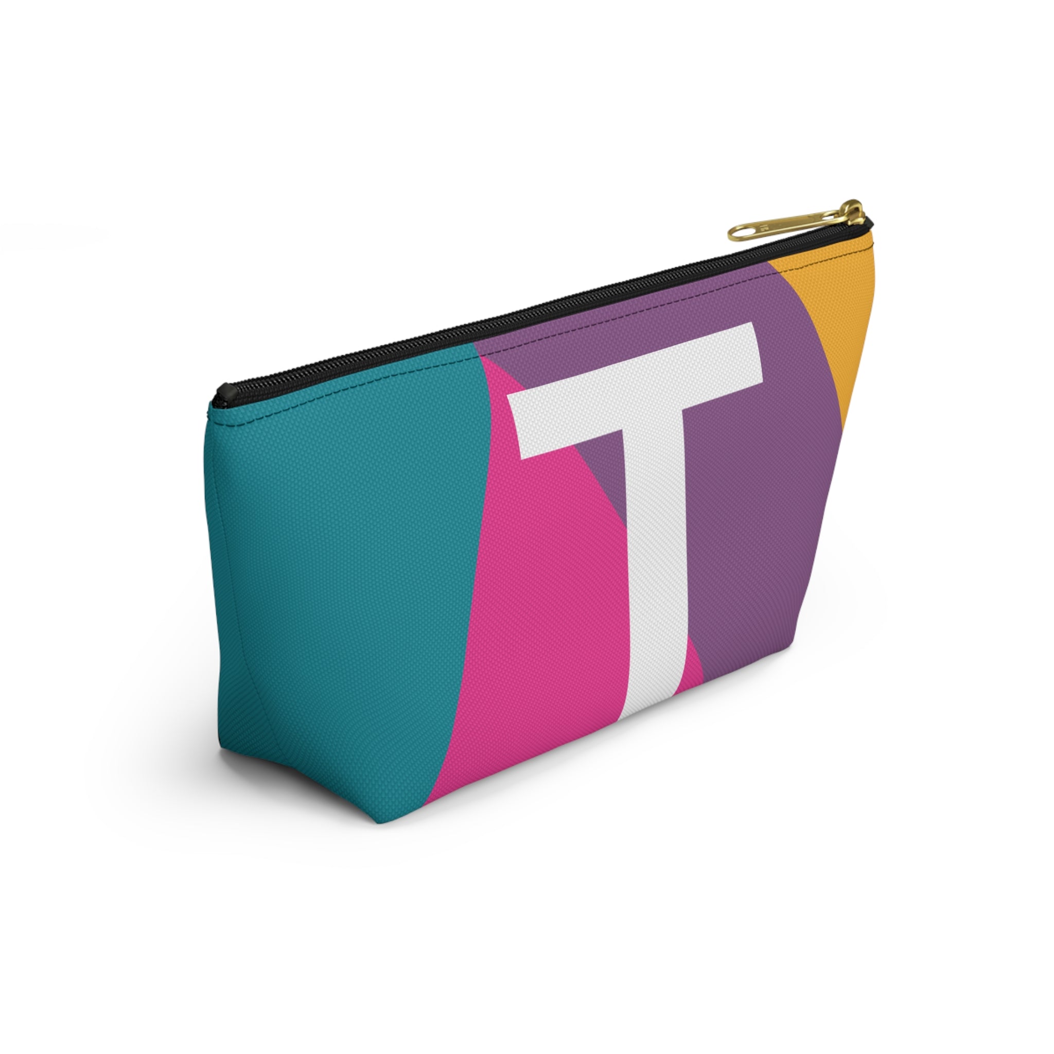 Colorblock Accessory Pouch — Monogram T T-Bottom Cosmetic Bag