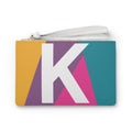 Monogram 'K' Colorblock Clutch Bag — Bold Geometric Wristlet for Everyday & Gifts
