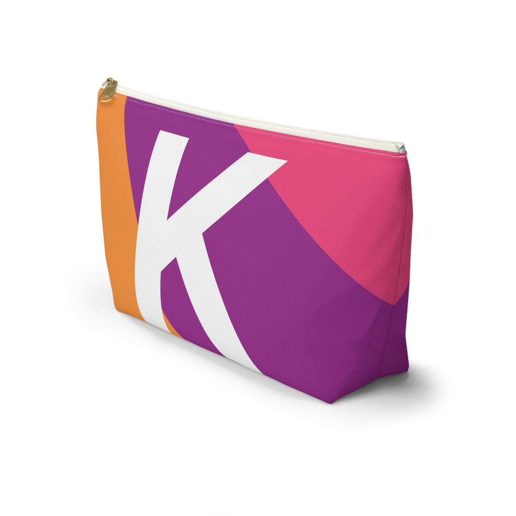 Colorblock Accessory Pouch — Monogram K T-Bottom Cosmetic Bag