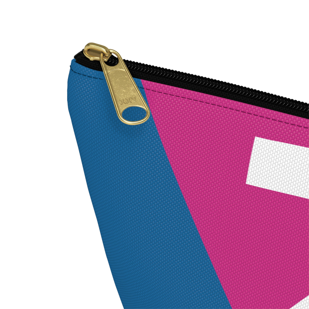 Initials Colorblock Accessory Pouch — Monogram Z T-Bottom Cosmetic Bag