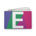 Monogram 'E' Colorblock Clutch Bag — Bold Geometric Wristlet for Everyday & Gifts