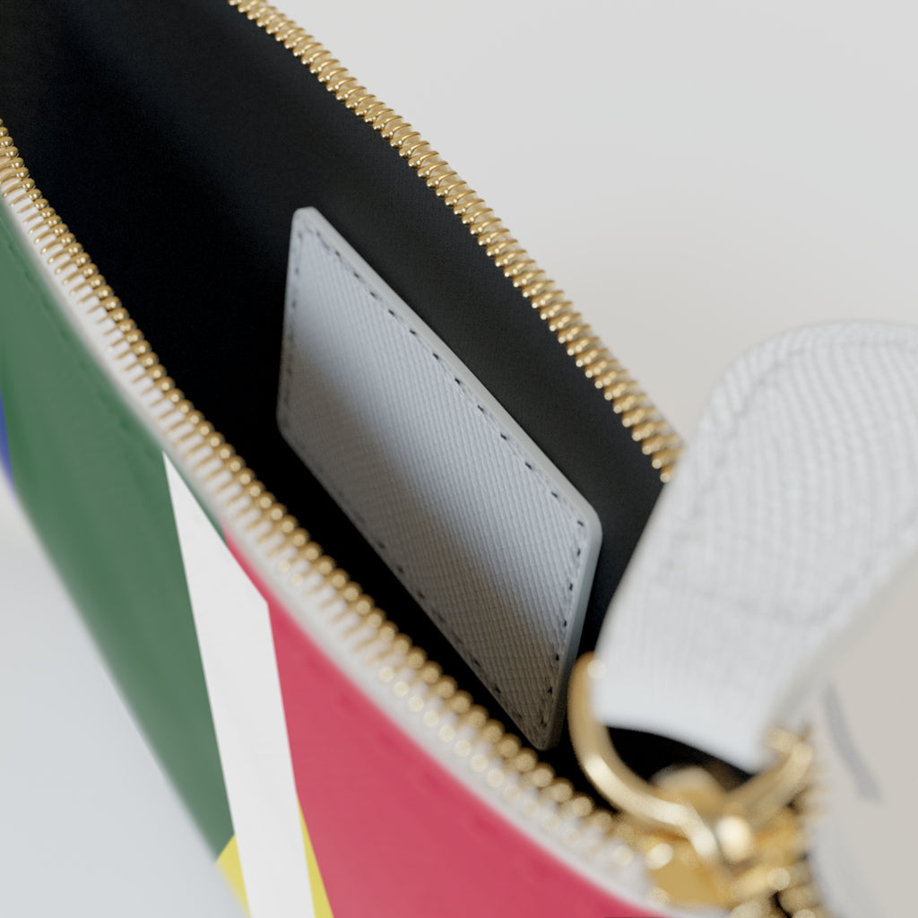 Initial J Mini Clutch — Colorblock Monogram Wristlet Wallet