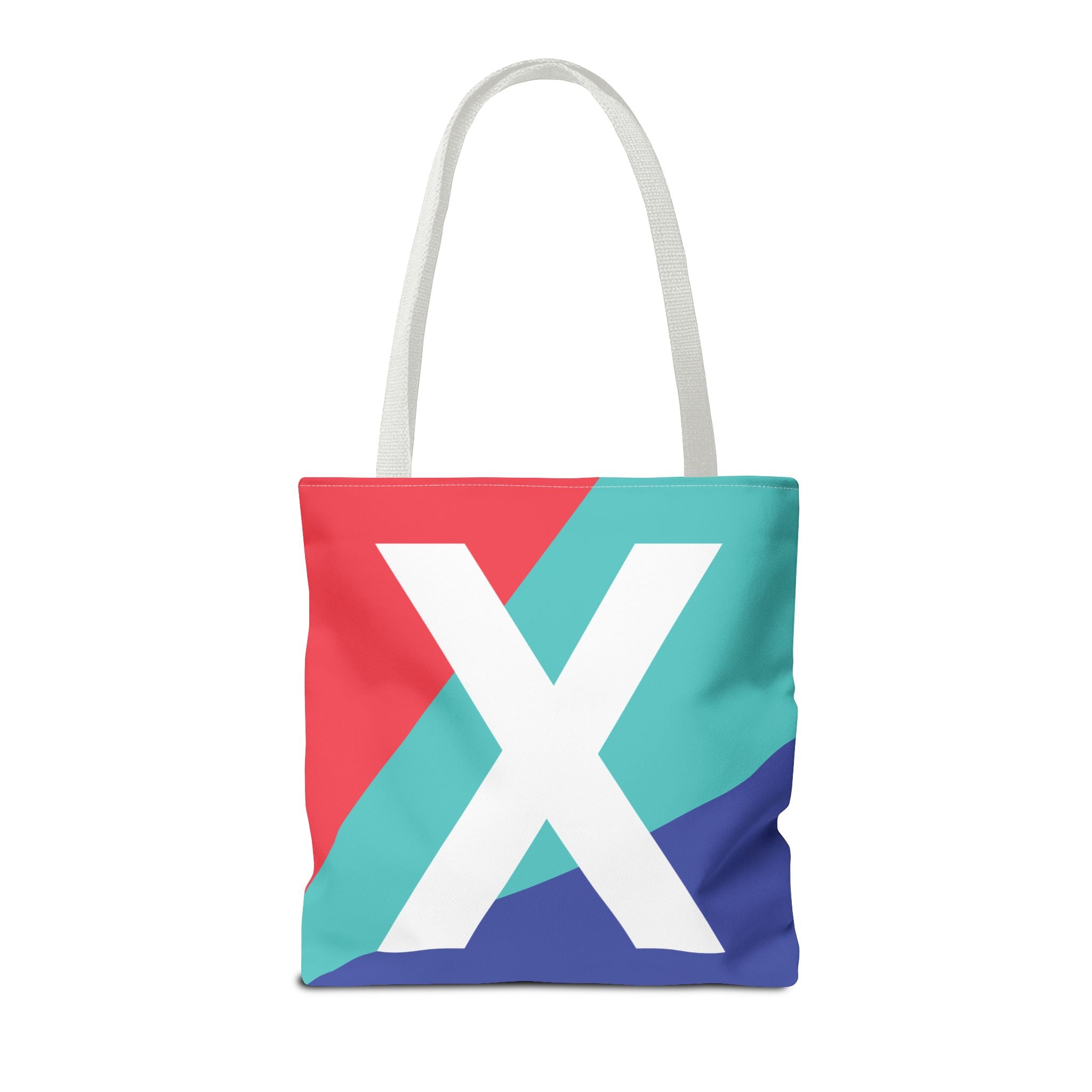 Monogram 'X' Colorblock Tote Bag — Personalized Initial X Shoulder Tote