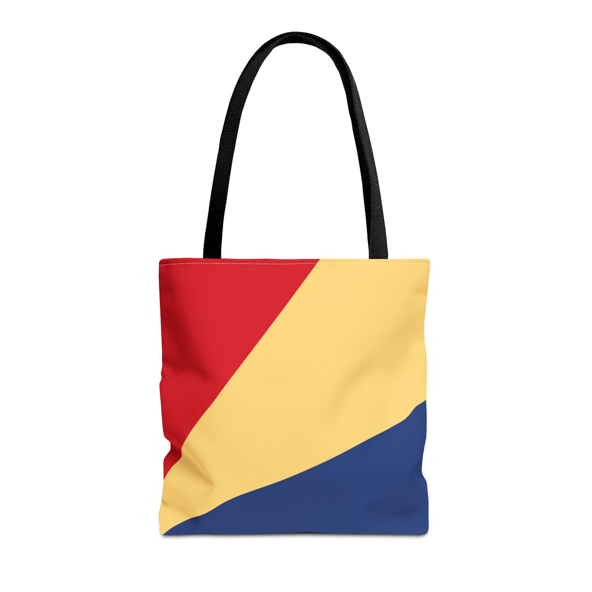 Retro 80s & 90s Inspired Color Block Tote Bag | Stylish Everyday Canvas Shoulder Bag