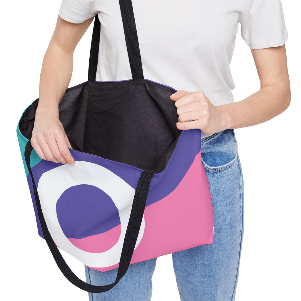 Personalized 'O' Colorblock Tote Bag — Monogram Weekender Tote