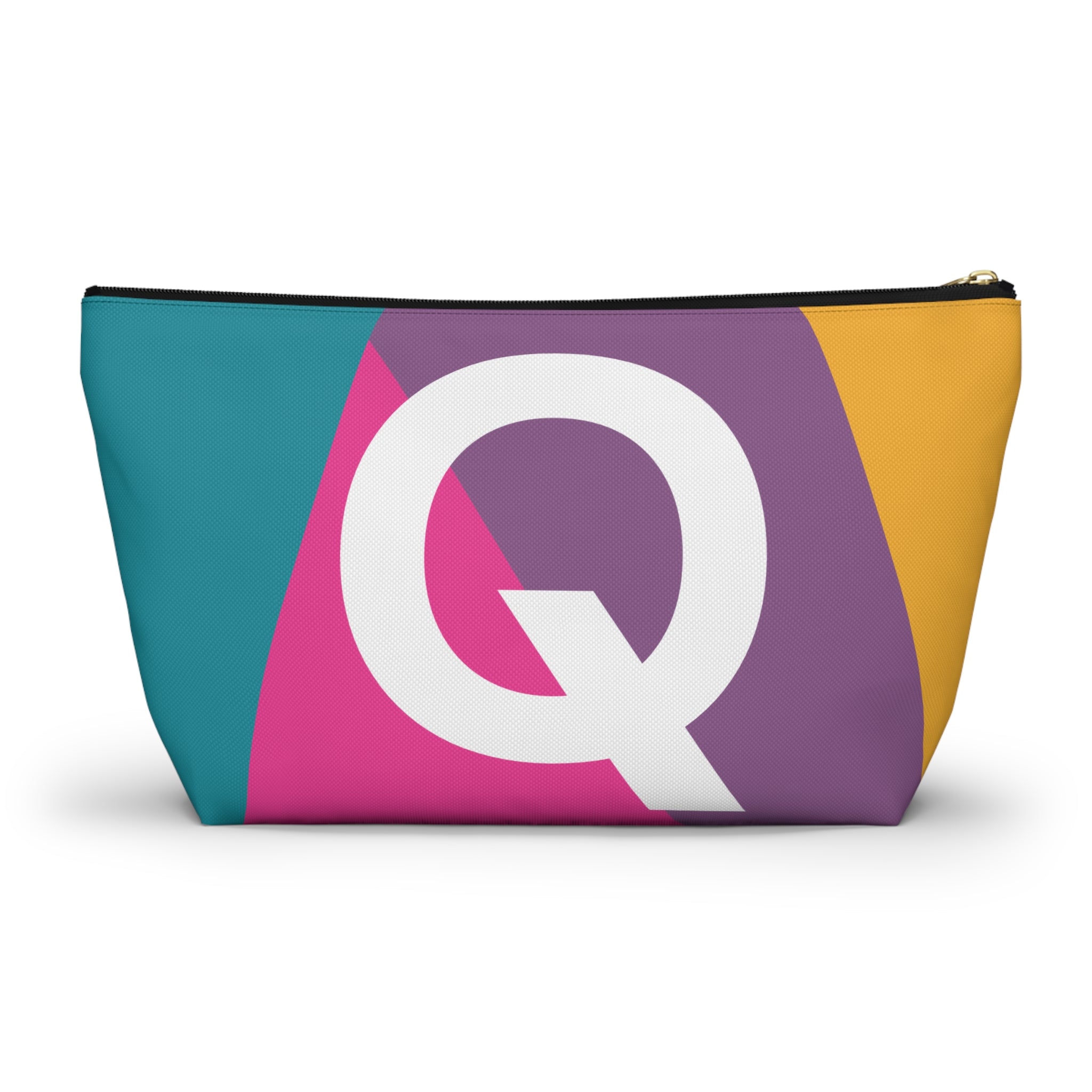 Colorblock Accessory Pouch — Monogram Q T-Bottom Cosmetic Bag