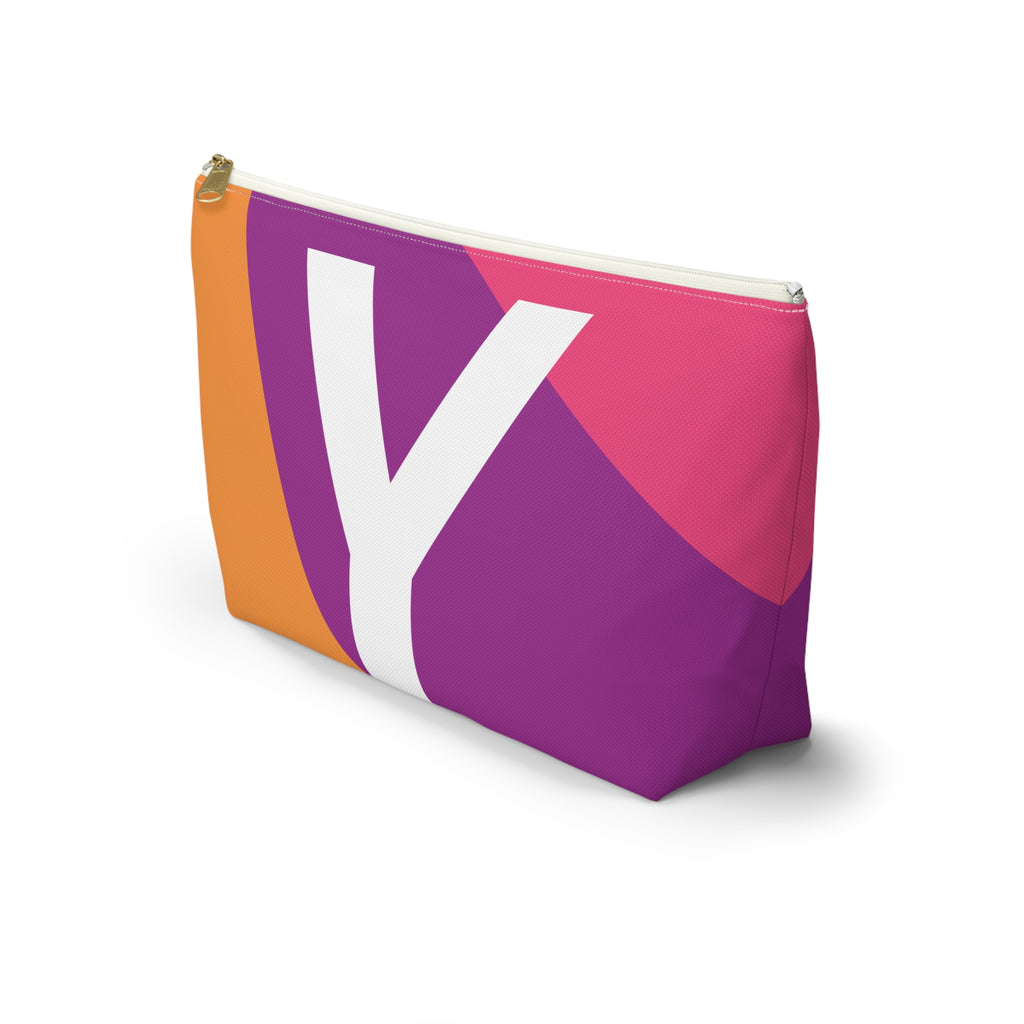 Colorblock Accessory Pouch — Monogram Y T-Bottom Cosmetic Bag