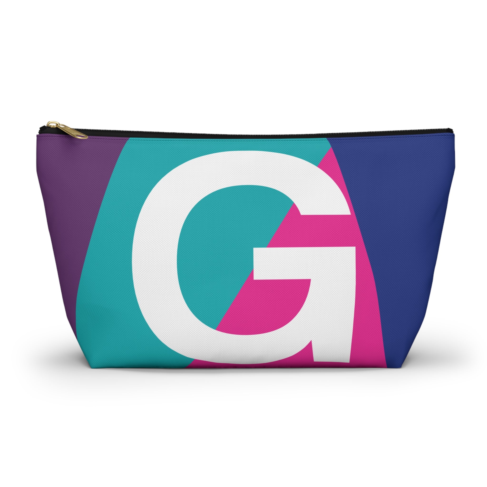 Initials Colorblock Accessory Pouch — Monogram G T-Bottom Cosmetic Bag